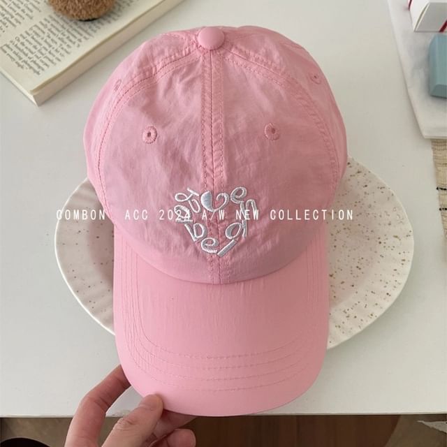 Cap Baseball Lettering Embroidered