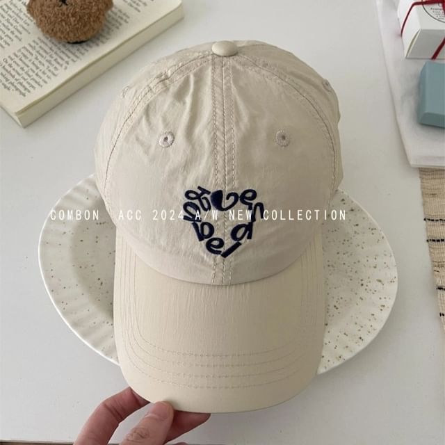 Cap Baseball Lettering Embroidered