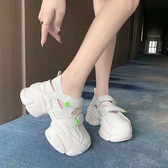 Platform Panel Sneakers Cutout