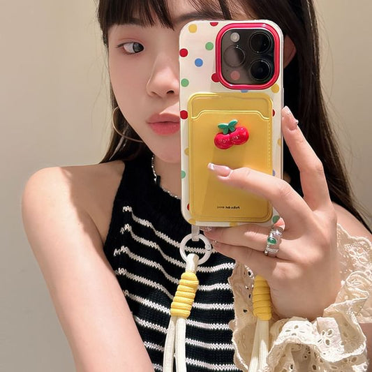 Strap Holder Phone Cherry / Case Set Card