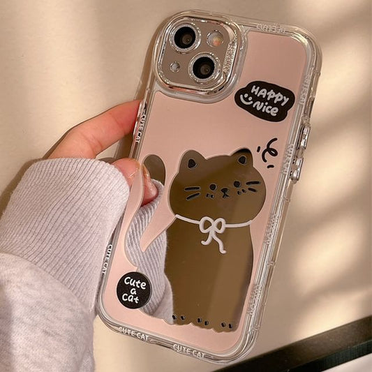 Cat Phone Case Mirrored