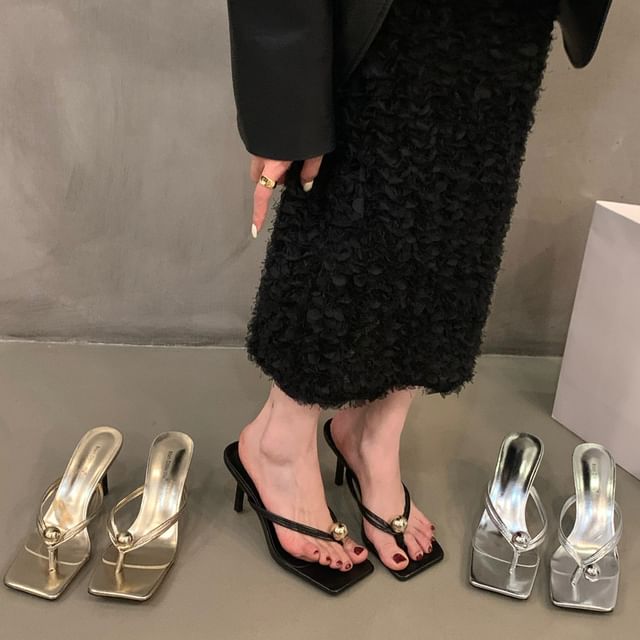 Kitten Flip-Flops Heel Beaded