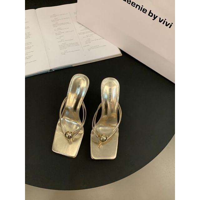 Kitten Flip-Flops Heel Beaded