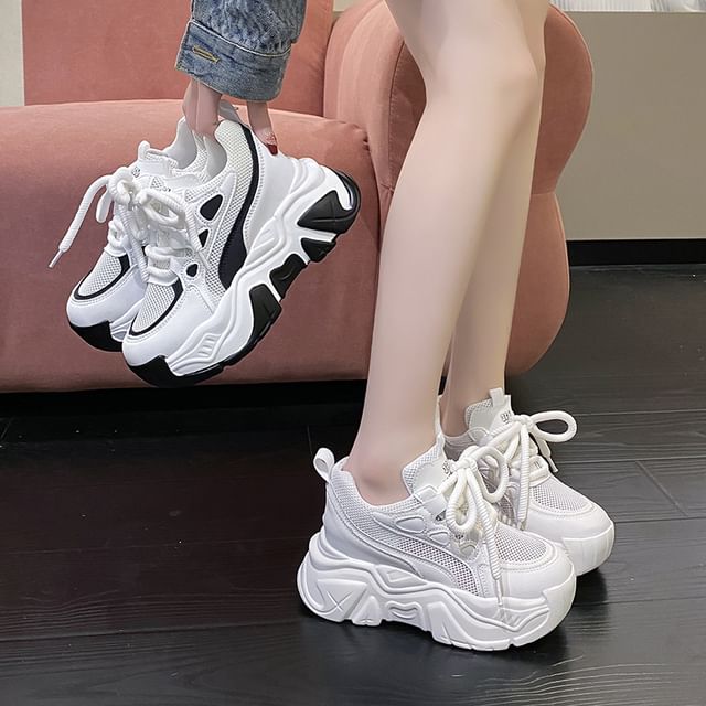Platform Sneakers Up Lace