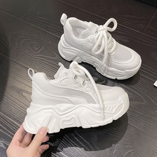 Platform Sneakers Up Lace