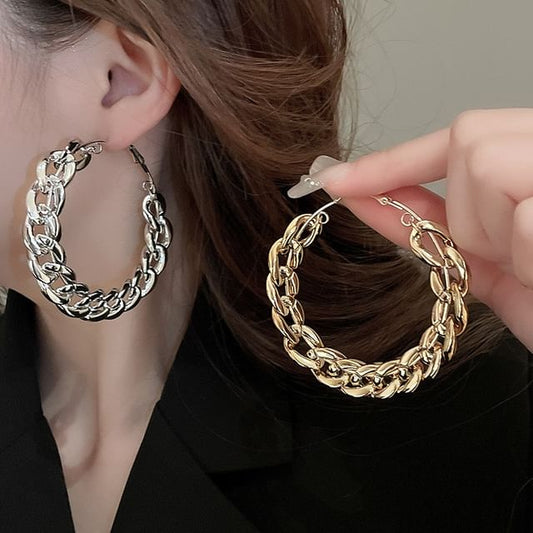 Chained Hoop Earring