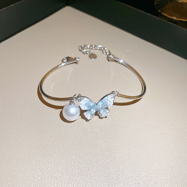 Necklace Designs) (Various Butterfly Crystal Faux Bracelet / Alloy