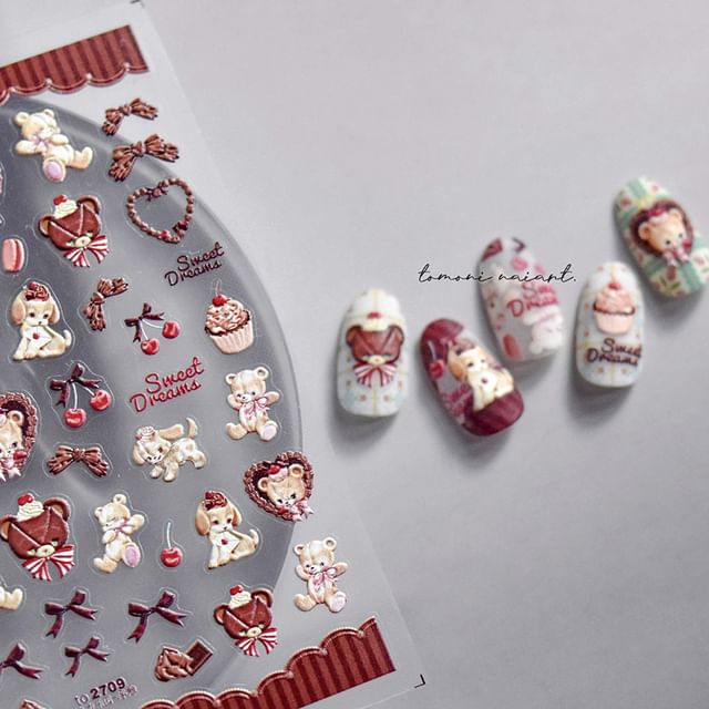 Animal Chocolate Nail Art Stickers