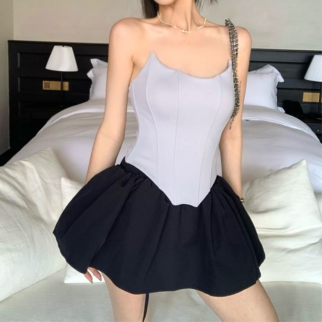 Skorts Plain Bustier / Top