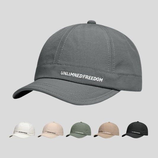 Embroidered Cap Lettering Brim Baseball Short