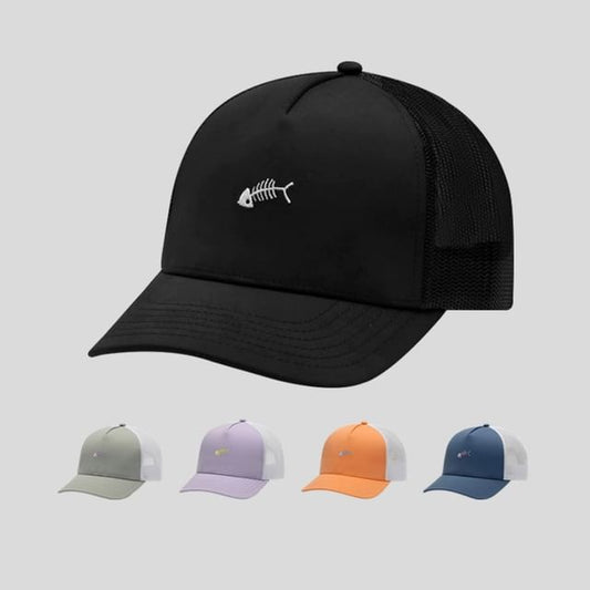 Fish Cap Trucker Embroidered Bone
