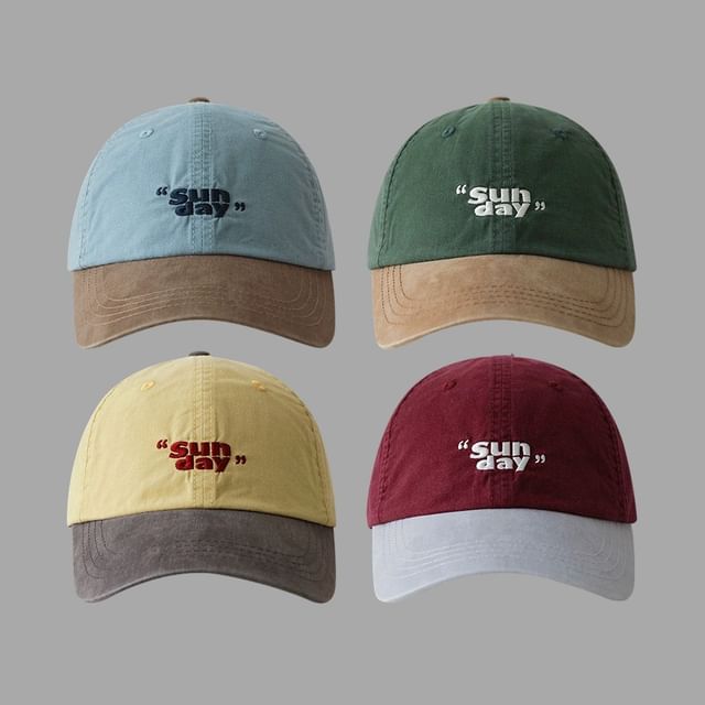 Lettering Cap Tone Two Baseball Embroidered