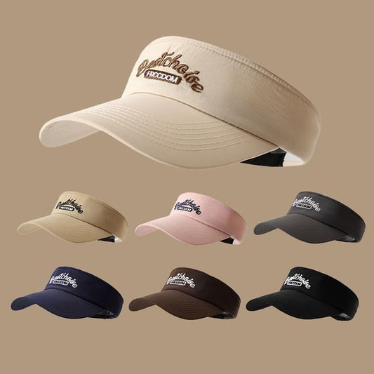 Visor Lettering Sun Embroidered