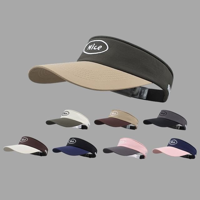 Two Sun Lettering Visor Tone Embroidered