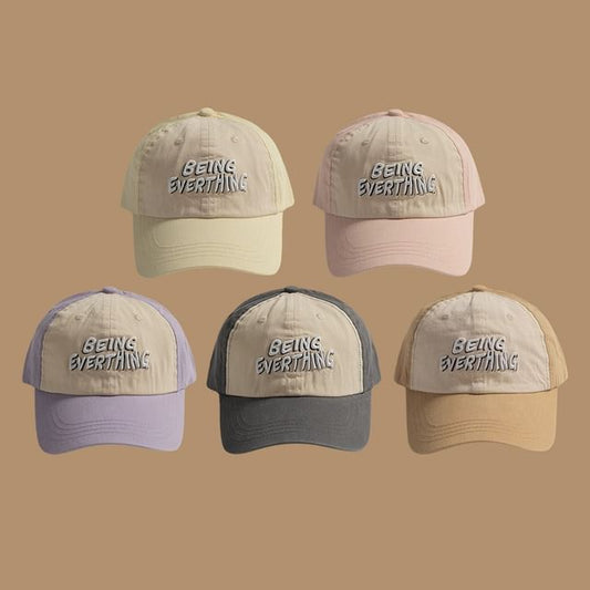 Tone Baseball Cap Lettering Two Embroidered