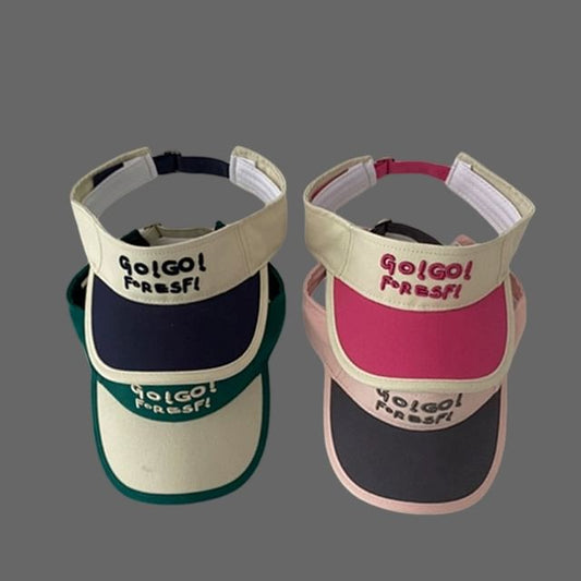 Sun Embroidered Visor Tone Lettering Two