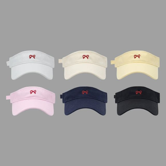 Sun Embroidered Visor Bow