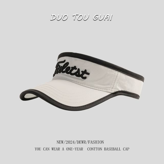 Visor Contrast Embroidered Sun Trim Lettering