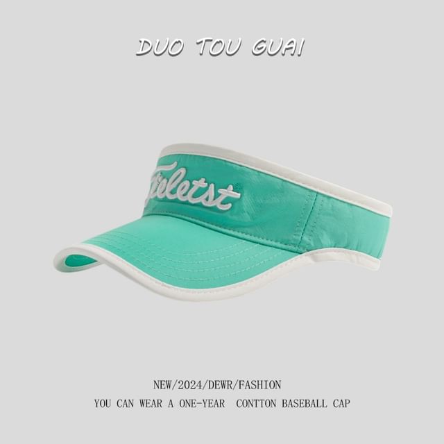 Visor Contrast Embroidered Sun Trim Lettering