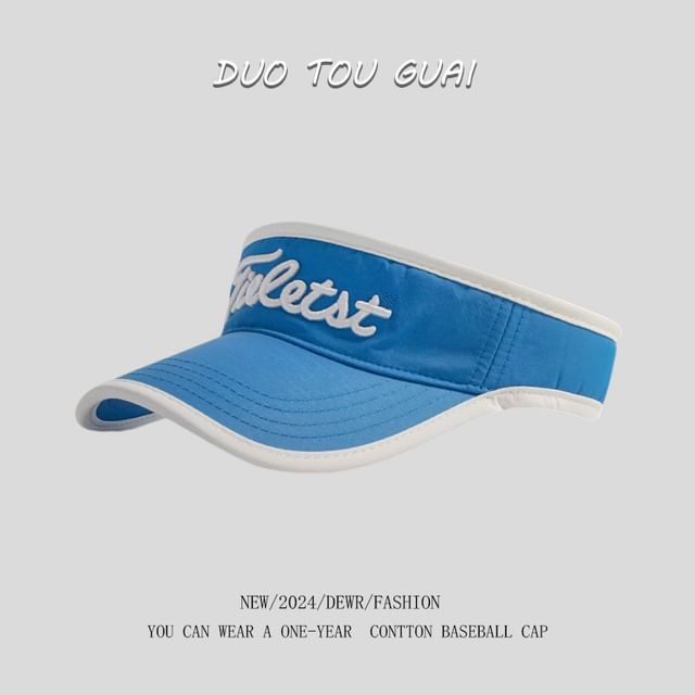 Visor Contrast Embroidered Sun Trim Lettering