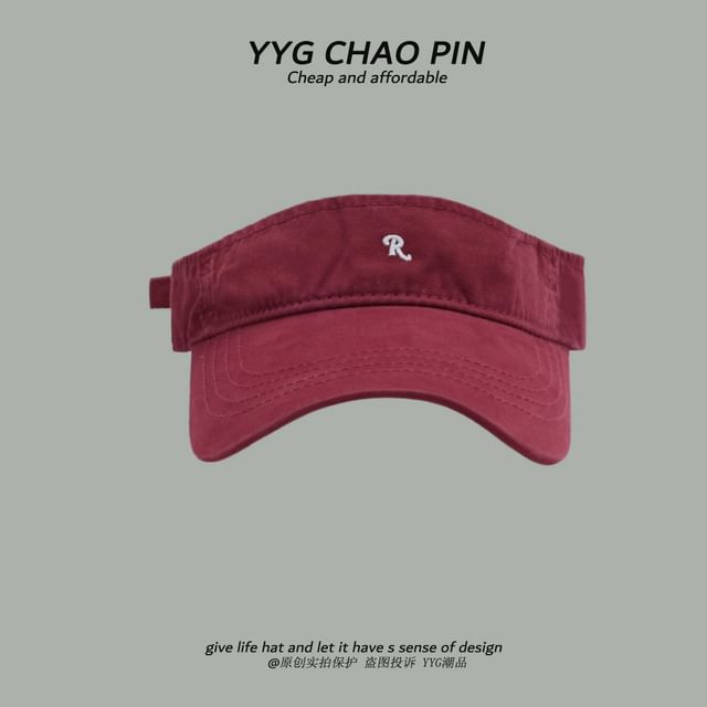 Visor Sun Lettering Embroidered