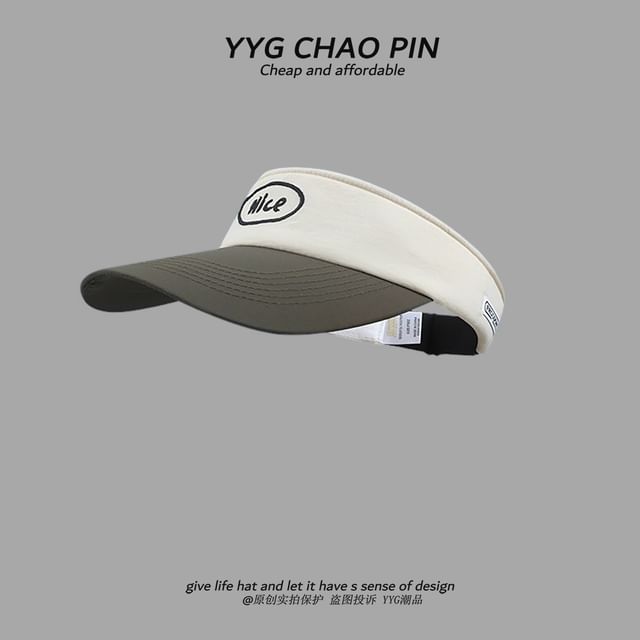 Two Sun Lettering Visor Tone Embroidered