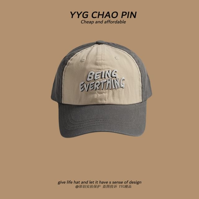 Tone Baseball Cap Lettering Two Embroidered