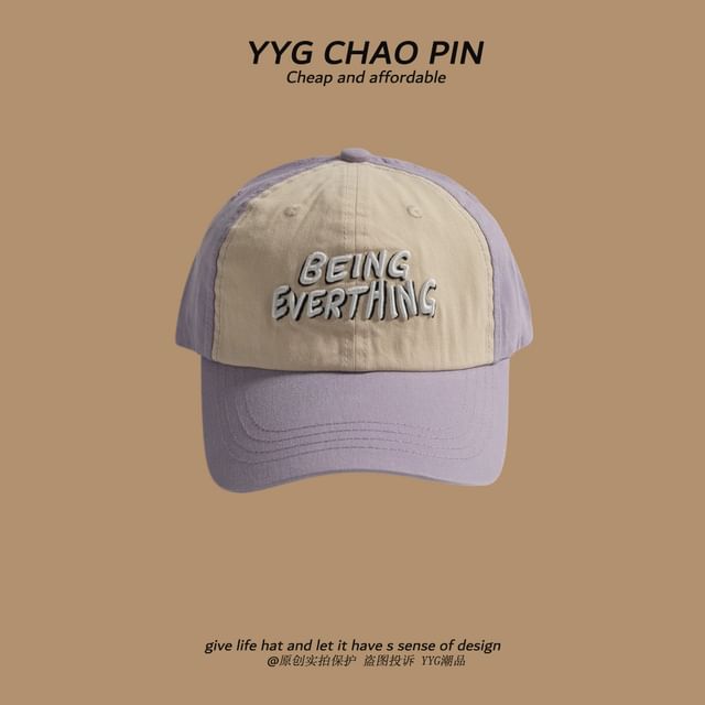 Tone Baseball Cap Lettering Two Embroidered