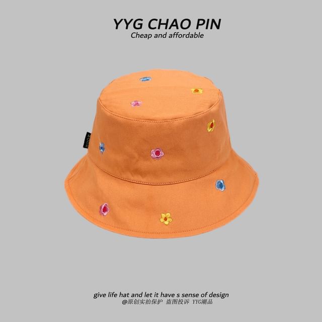 Floral Bucket Hat Embroidered