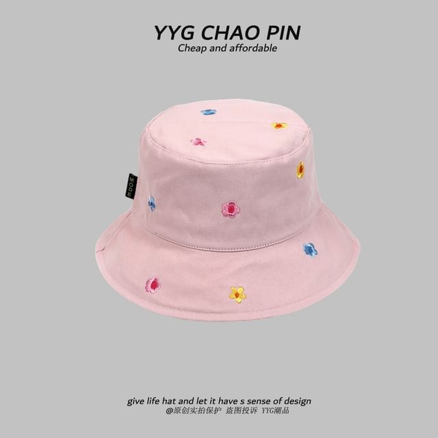Floral Bucket Hat Embroidered