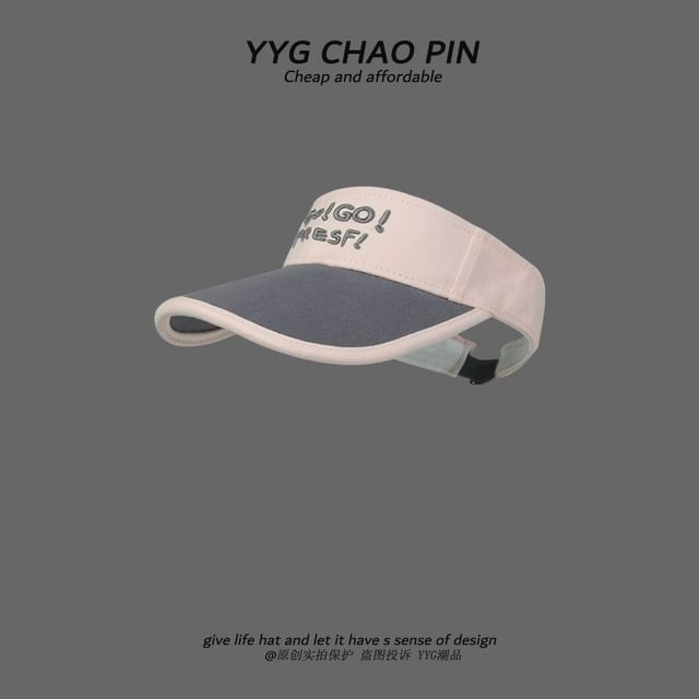 Sun Embroidered Visor Tone Lettering Two