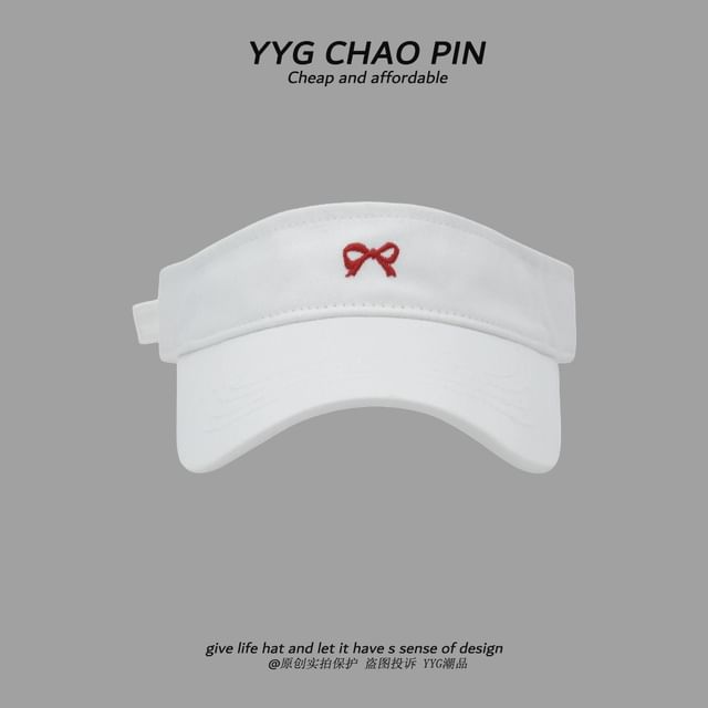 Sun Embroidered Visor Bow