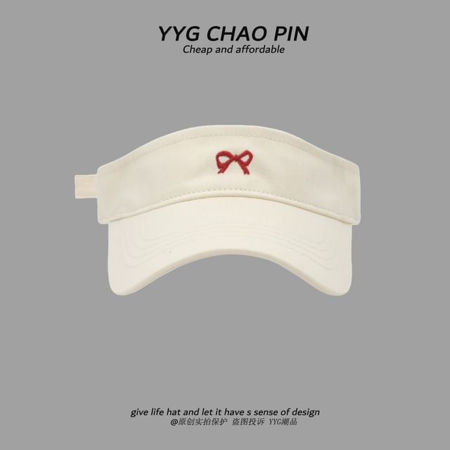 Sun Embroidered Visor Bow