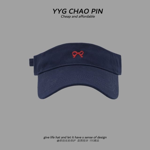 Sun Embroidered Visor Bow
