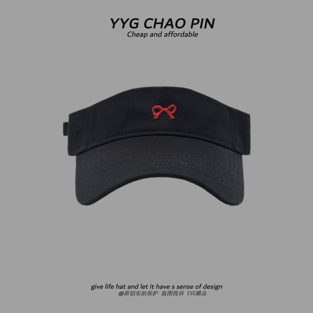 Sun Embroidered Visor Bow