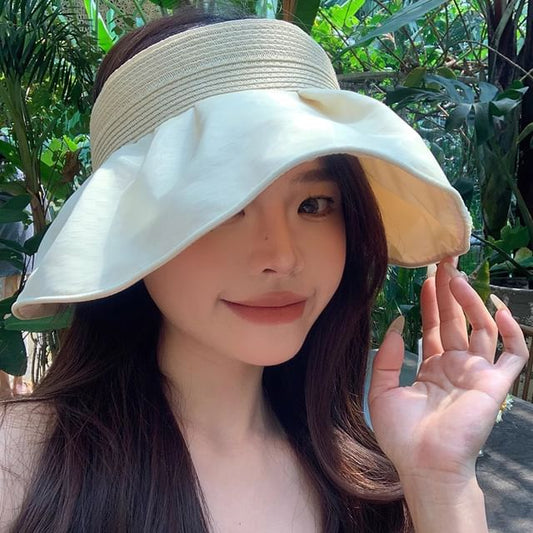 Ruffle Sun Hat Straw
