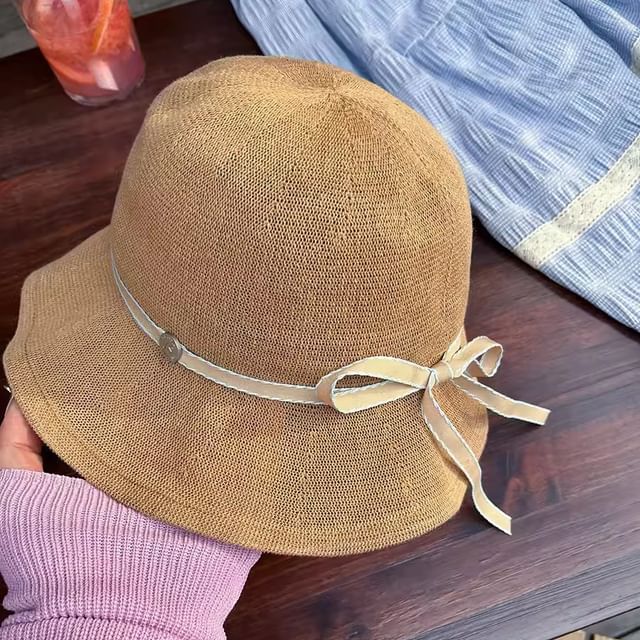 Hat Cotton Linen Bucket Ruffle