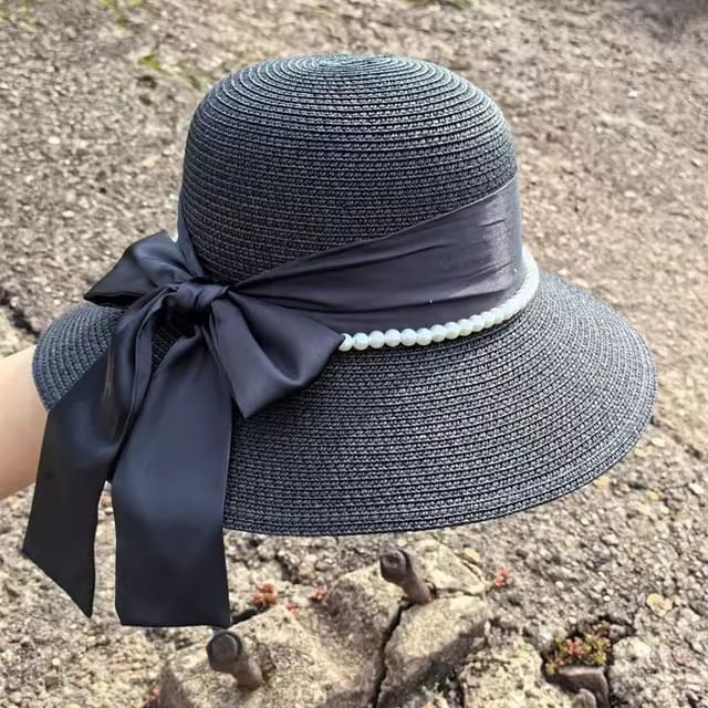 Hat Straw Bow