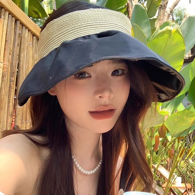 Ruffle Sun Hat Straw