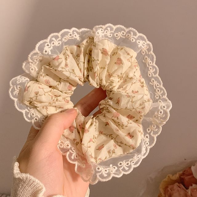 Trim Floral / Bandana Designs) (Various Lace Scrunchie