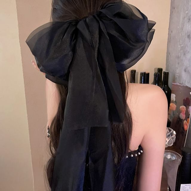 Clip Hair Fabric Bow