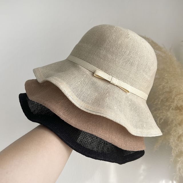 Bow Plain Bucket Hat