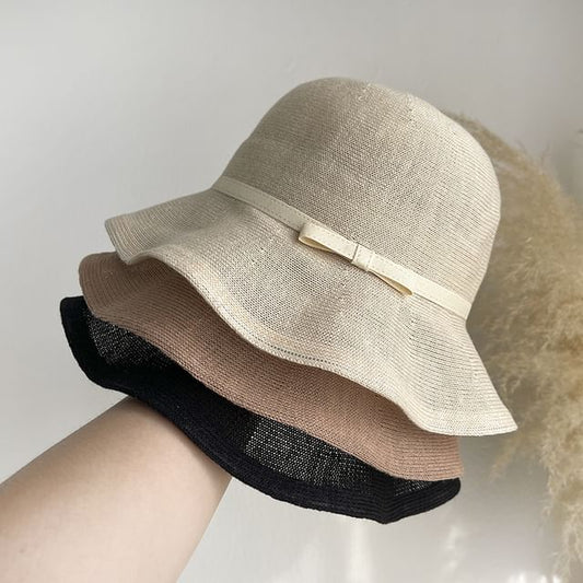 Bow Plain Bucket Hat