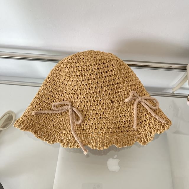 Bucket Hat Knit Bow