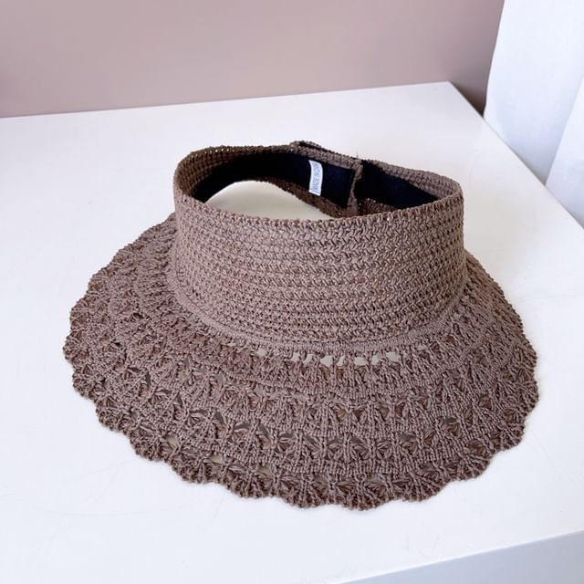 Knit Plain Sun Visor