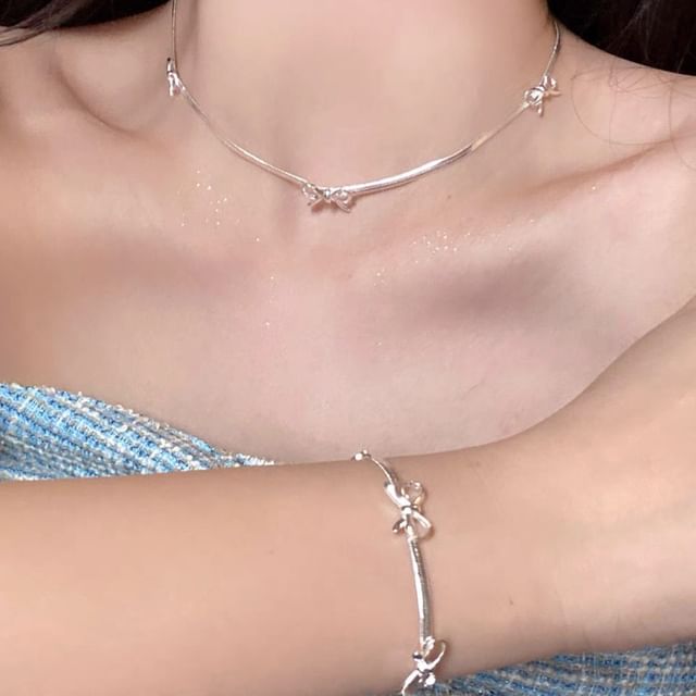 Bracelet Choker / Alloy Bow