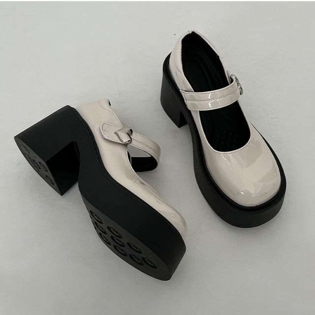 Block Platform Mary Pumps Jane Heel