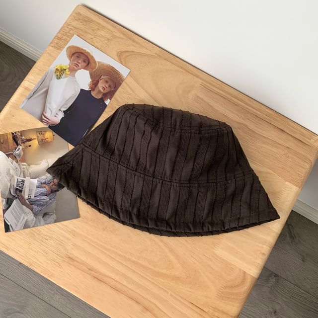 Bucket Hat Frayed Plain