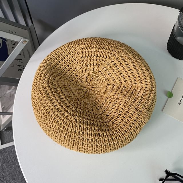 Plain Beret Perforated
