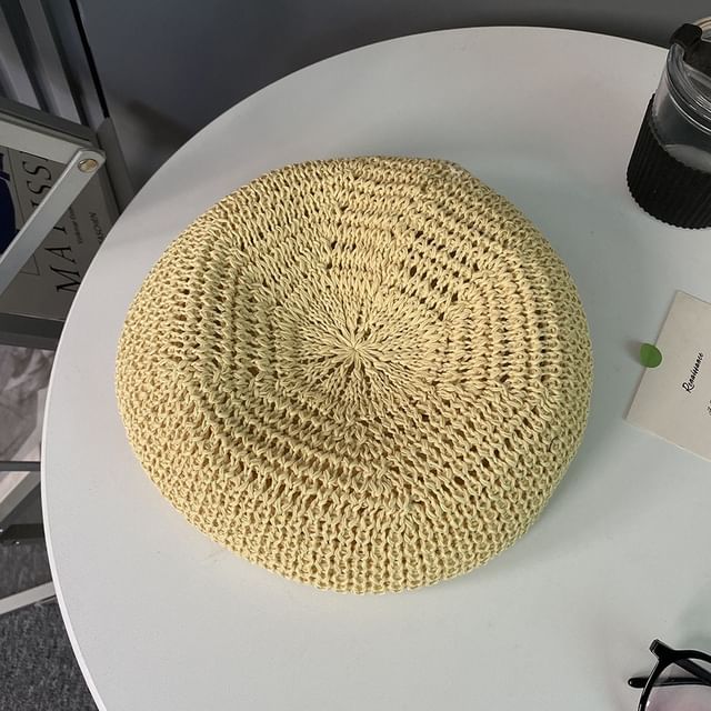 Plain Beret Perforated